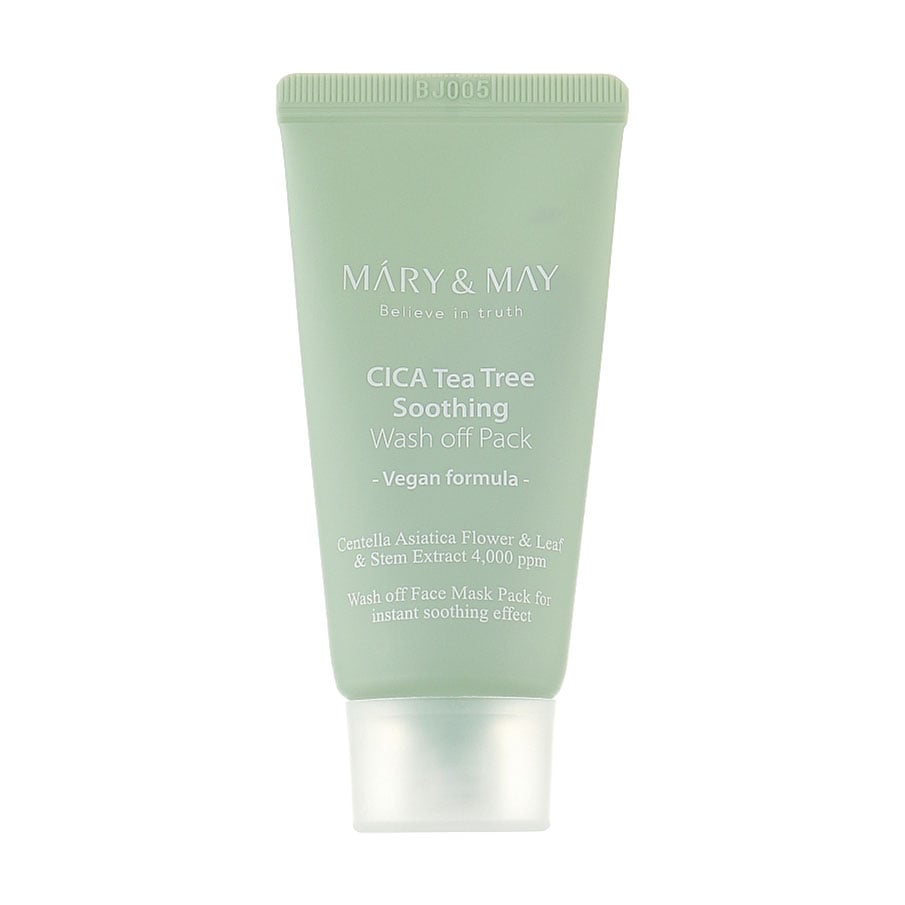 Заспокійлива очищувальна маска для обличчя Mary &amp; May Cica Tea Tree Soothing Wash Off Pack, 30 г